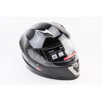 Шлем интеграл, закрытый BLD-M62 М (57-58см), ЧЁРНЫЙ глянец
