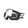 Окуляри кросові/ендуро/АТV, чорні з чорно-білим ремінцем (дзеркальне скло)