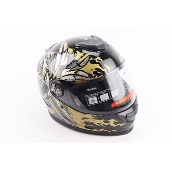 Шолом інтеграл, закритий BLD-М65 L (59-60см), ЧОРНИЙ/ЗОЛОТИСТО-СІРИЙ "Totem"