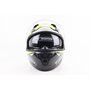 Шлем интеграл, закрытый (сертификация DOT)+откидные очки BLD-M67 L (59-60см), ЧЕРНЫЙ/НЕОНОВО-ЗЕЛЕНЫЙ