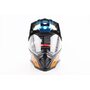 Шлем кроссовый/эндуро/АТV со стеклом BLD-819-7 L (59-60см), ЧЕРНЫЙ/ЖЕЛТО-СИНИЙ