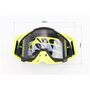 Окуляри кросові/ендуро/АТV, жовто-чорні (прозоре скло)