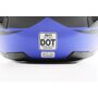 Шлем интеграл, закрытый (сертификация DOT)+откидные очки BLD-М61 M (57-58см), ЧЕРНО-СИНИЙ (флуоресцентный)