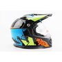 Шолом кросовий/ендуро/АТV зі склом BLD-819-7 L (59-60см), ЧОРНИЙ/ЖОВТО-СИНІЙ