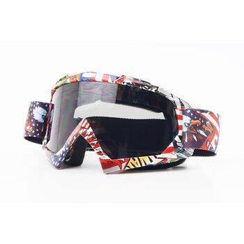 Очки кроссовые/эндуро/АТV, разноцветные (темное стекло)