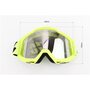 Окуляри кросові/ендуро/АТV, салатові (прозоре скло)