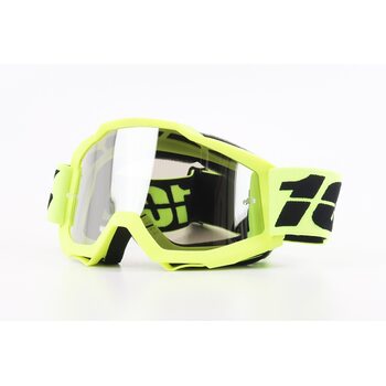 Окуляри кросові/ендуро/АТV, салатові (прозоре скло)