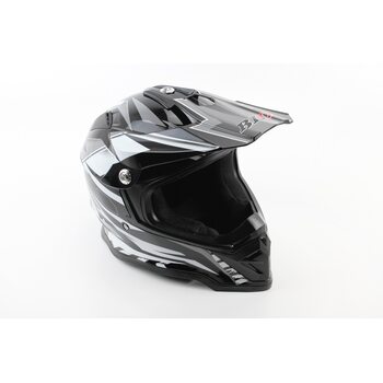 Шолом кросовий/ендуро/АТV BLD-819-7 М (57-58см), ЧОРНО-БІЛИЙ