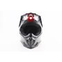 Шлем кроссовый/эндуро/АТV со стеклом BLD-819-7 М (57-58см), ЧЕРНЫЙ/СЕРО-КРАСНЫЙ