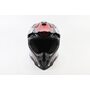Шолом кросовий/ендуро/АТV BLD-819-7 М (57-58см), ЧОРНИЙ глянець з червоно-біло-сірим малюнком