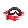 Окуляри кросові/ендуро/АТV, червоні (прозоре скло)