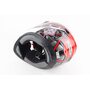 Шлем интеграл, закрытый ZS-811 Solid M, КРАСНЫЙ глянец с белым рисунком