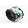 Шлем модуляр, закрытый с откидным подбородком+откидные очки BLD-159 L (59-60см), ЧЕРНО-ЗЕЛЕНЫЙ