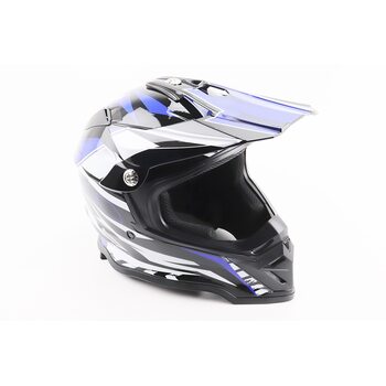 Шлем кроссовый/эндуро/АТV BLD-819-7 L (59-60см), ЧЕРНО-СИНИЙ