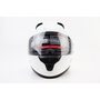 Шолом інтеграл, закритий (сертифікація DOT)+відкидні окуляри BLD-M67 М (57-58см), БІЛИЙ глянець