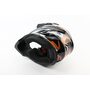 Шолом кросовий/ендуро/АТV BLD-819-7 М (57-58см), ЧОРНИЙ глянець з оранжево-біло-сірим малюнком