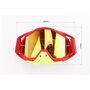Окуляри кросові/ендуро/АТV, червоно-жовті (дзеркальне скло)
