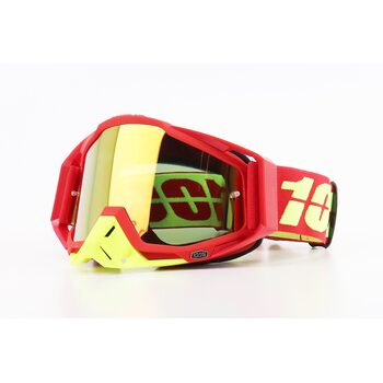 Окуляри кросові/ендуро/АТV, червоно-жовті (дзеркальне скло)