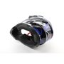 Шлем кроссовый/эндуро/АТV BLD-819-7 М (57-58см), ЧЁРНЫЙ глянец с сине-бело-серым рисунком
