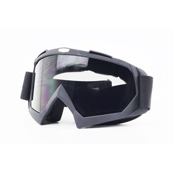 Очки кроссовые, черные (затемненное стекло)