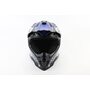 Шлем кроссовый/эндуро/АТV BLD-819-7 М (57-58см), ЧЁРНЫЙ глянец с сине-бело-серым рисунком
