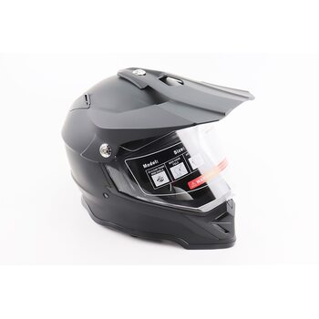 Шолом кросовий/ендуро/АТV зі склом BLD-819-7 S (55-56см), ЧОРНИЙ матовий