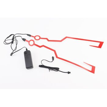 Подсветка LED на мото шлем, 3 режима, красная (без батареек)