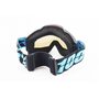 Окуляри кросові/ендуро/АТV, чорні (дзеркальне блакитне скло)