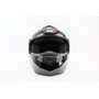 Шолом модуляр, закритий з відкидним підборіддям+відкидні окуляри BLD-159 S (55-56см), ЧОРНИЙ глянець