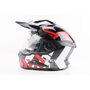 Шлем кроссовый/эндуро/АТV SOLID ZS-913 M, ЧЕРНЫЙ с красно-белым