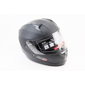 Шлем интеграл, закрытый (сертификация DOT)+откидные очки BLD-M67 М (57-58см), ЧЕРНЫЙ матовый