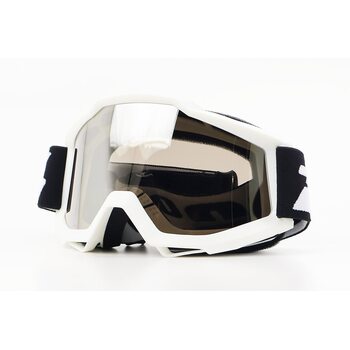 Очки кроссовые/эндуро/АТV, белые (затемненное стекло)