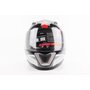 Шолом інтеграл, закритий BLD-M62 S (55-56см), ЧОРНИЙ/БІЛО-ЧЕРВОНИЙ