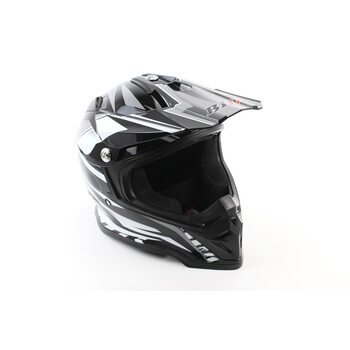 Шолом кросовий/ендуро/АТV BLD-819-7 S (55-56см), ЧОРНО-БІЛИЙ