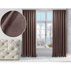 Комплект штор Di&Di Лен-Блэкаут 150х255 2 шт Серо-коричневых (ROZ6400060804)