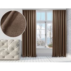 Комплект штор Di&Di Лен-Блэкаут 250х265 2 шт Светло-коричневых (ROZ6400060736)