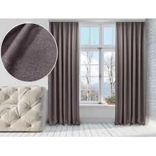 Комплект штор Di&Di Лен-Блэкаут 300х265 2 шт Серо-коричневых (ROZ6400060821)