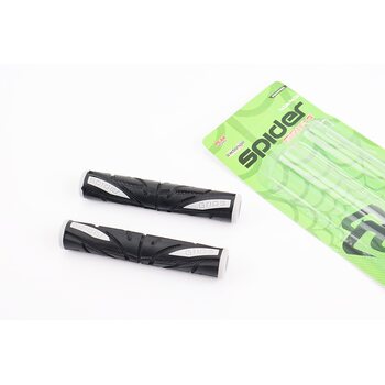 Грипсы - чехлы на рычаги тормозные РЕЗИНОВЫЕ к-кт 2шт, ЧЕРНО / СЕРЫЕ