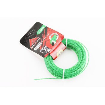 Струна косильная d-2,4mm, 15м "сверло" двухкомпонентная (разные цвета)