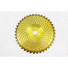 Ніж 40Тх255mm побідитові зуби, "тарілка", "GOLD"