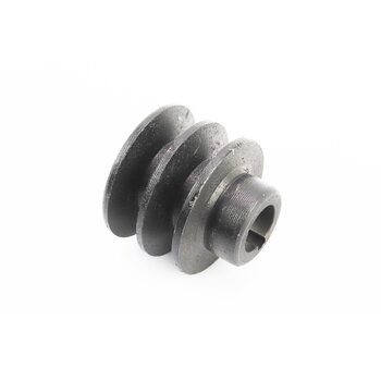 Шкив под коленвал d-19mm (D-55mm, 2-х пазный, два паза под ремень SPА, металл) 168F/170F