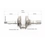 Коленвал 168F/170F (D шейки-30mm, H-85mm, L-235mm) под шлиц D-25mm (есть резьба со стороны шлицев)