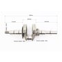 Колінвал 168F/170F (D шийки-30mm, H-85mm, L-255mm) під шпонку D-19mm
