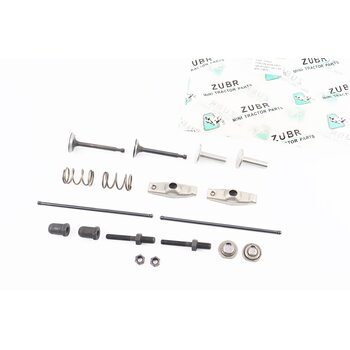 Клапан впускной, выпускной к-кт 2шт 168F + пружина-2шт, + коромысло-2шт, + штанга-2шт, + толкатель-2шт