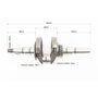 Коленвал 168F/170F (D шейки-30mm, H-85mm, L-250mm) под конус