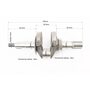 Колінвал 168F/170F (Dшийки-30mm, H-85mm, L-235mm) під шліць D-25mm (є різьблення з боку шліців)