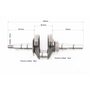 Коленвал 168F/170F (D шейки-30mm, H-85mm, L-250mm) под шпонку D-20mm