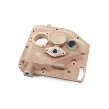 Кришка блоку двигуна права (з боку заводного важеля), коротка, 7відп., чавун R175A/R180NM, НЕ ЗАГЛУШЕНИЙ ОЛІЙНИЙ КАНАЛ, (можливий наліт)