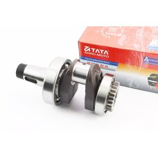 Колінвал R180NM+підшипники+шестерня, запресований, з канавкою під ст. кільце