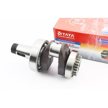 Колінвал R180NM+підшипники+шестерня, запресований, з канавкою під ст. кільце